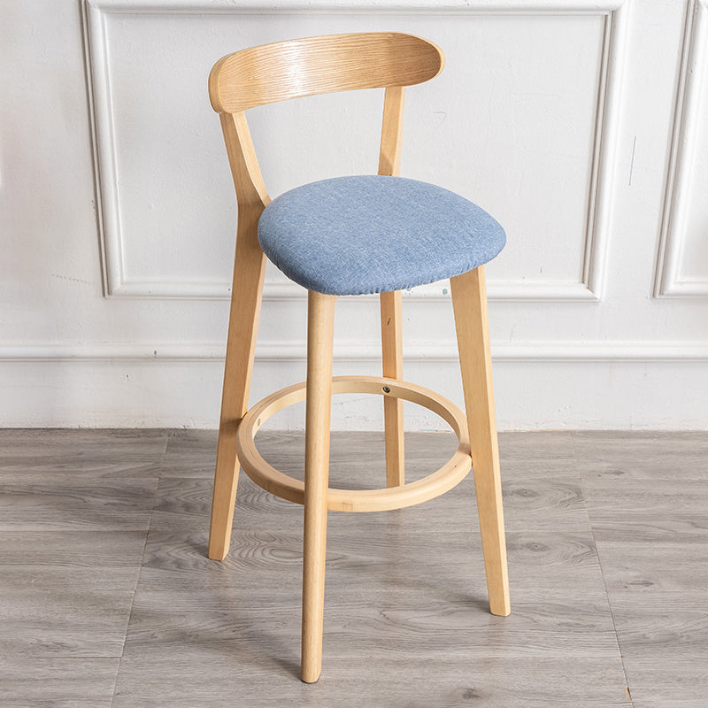 Contemporary Wood Dining Kitchen Room Armless Stool Low Back Bar Stool Light Blue 1 Piece Clearhalo 'Bar Furniture' 'Bar Stools' 'bar_stools' 'furn' 'furn_bar_stools' 'Furniture' 'furniture_bar_stools' 'Kitchen & Dining Furniture' 4759351