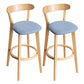 Contemporary Wood Dining Kitchen Room Armless Stool Low Back Bar Stool Light Blue 2 Piece Set Clearhalo 'Bar Furniture' 'Bar Stools' 'bar_stools' 'furn' 'furn_bar_stools' 'Furniture' 'furniture_bar_stools' 'Kitchen & Dining Furniture' 4759352