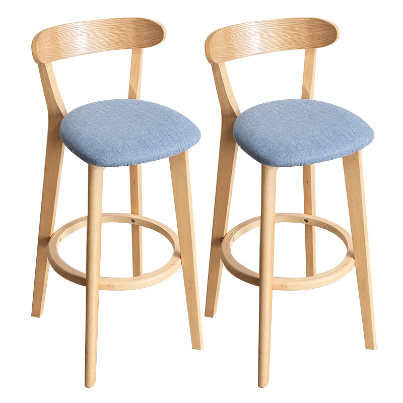 Contemporary Wood Dining Kitchen Room Armless Stool Low Back Bar Stool Light Blue 2 Piece Set Clearhalo 'Bar Furniture' 'Bar Stools' 'bar_stools' 'furn' 'furn_bar_stools' 'Furniture' 'furniture_bar_stools' 'Kitchen & Dining Furniture' 4759352