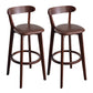 Contemporary Wood Dining Kitchen Room Armless Stool Low Back Bar Stool Camel 2 Piece Set Clearhalo 'Bar Furniture' 'Bar Stools' 'bar_stools' 'furn' 'furn_bar_stools' 'Furniture' 'furniture_bar_stools' 'Kitchen & Dining Furniture' 4759361