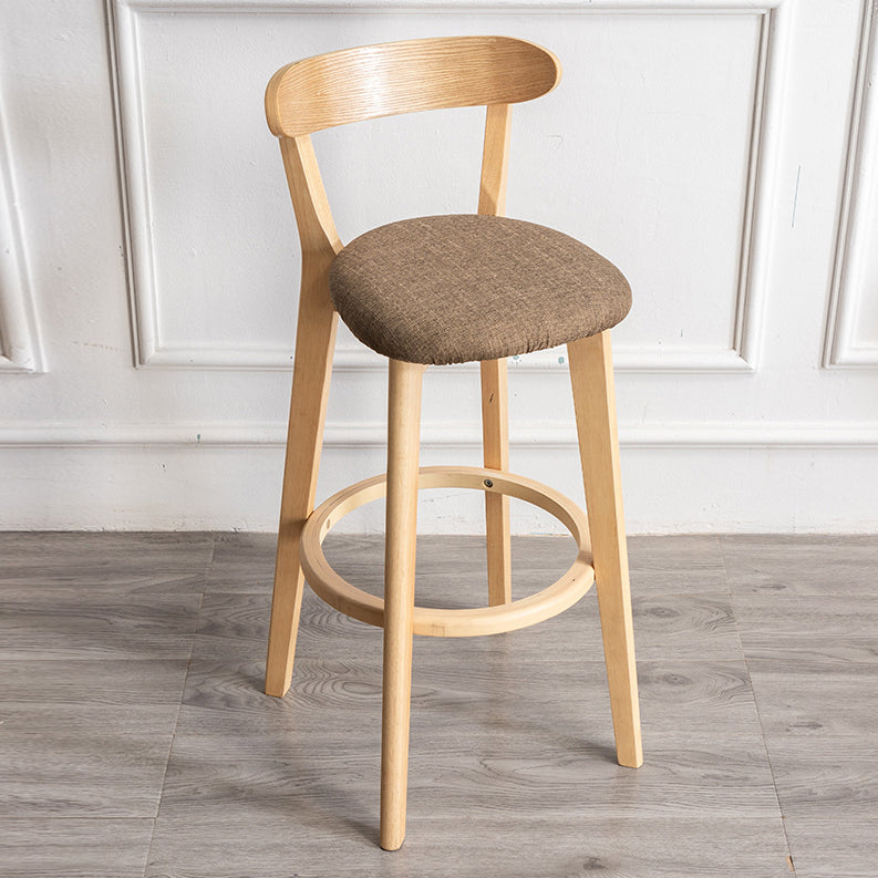 Contemporary Wood Dining Kitchen Room Armless Stool Low Back Bar Stool Coffee 1 Piece Clearhalo 'Bar Furniture' 'Bar Stools' 'bar_stools' 'furn' 'furn_bar_stools' 'Furniture' 'furniture_bar_stools' 'Kitchen & Dining Furniture' 4759366