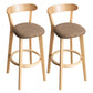 Contemporary Wood Dining Kitchen Room Armless Stool Low Back Bar Stool Coffee 2 Piece Set Clearhalo 'Bar Furniture' 'Bar Stools' 'bar_stools' 'furn' 'furn_bar_stools' 'Furniture' 'furniture_bar_stools' 'Kitchen & Dining Furniture' 4759367