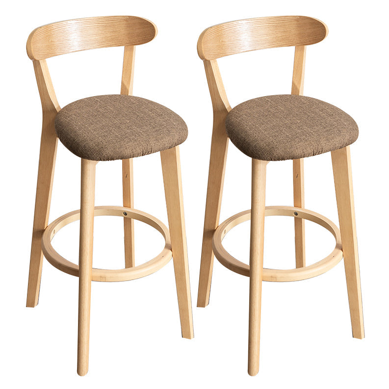 Contemporary Wood Dining Kitchen Room Armless Stool Low Back Bar Stool Coffee 2 Piece Set Clearhalo 'Bar Furniture' 'Bar Stools' 'bar_stools' 'furn' 'furn_bar_stools' 'Furniture' 'furniture_bar_stools' 'Kitchen & Dining Furniture' 4759367