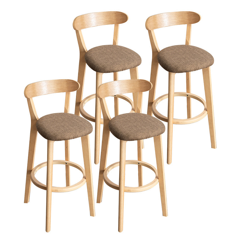Contemporary Wood Dining Kitchen Room Armless Stool Low Back Bar Stool Coffee 4 Piece Set Clearhalo 'Bar Furniture' 'Bar Stools' 'bar_stools' 'furn' 'furn_bar_stools' 'Furniture' 'furniture_bar_stools' 'Kitchen & Dining Furniture' 4759368