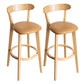 Contemporary Wood Dining Kitchen Room Armless Stool Low Back Bar Stool Ginger 2 Piece Set Clearhalo 'Bar Furniture' 'Bar Stools' 'bar_stools' 'furn' 'furn_bar_stools' 'Furniture' 'furniture_bar_stools' 'Kitchen & Dining Furniture' 4759370