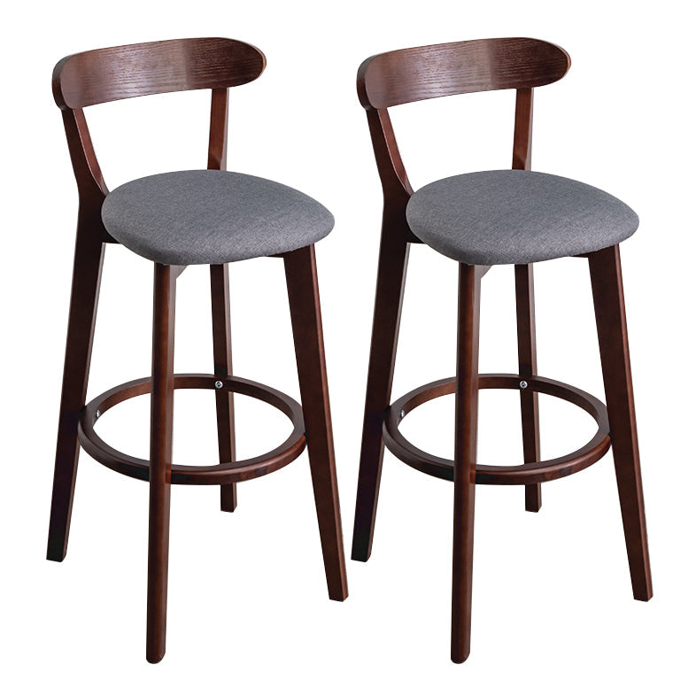 Contemporary Wood Dining Kitchen Room Armless Stool Low Back Bar Stool Gray Coffee 2 Piece Set Clearhalo 'Bar Furniture' 'Bar Stools' 'bar_stools' 'furn' 'furn_bar_stools' 'Furniture' 'furniture_bar_stools' 'Kitchen & Dining Furniture' 4759373