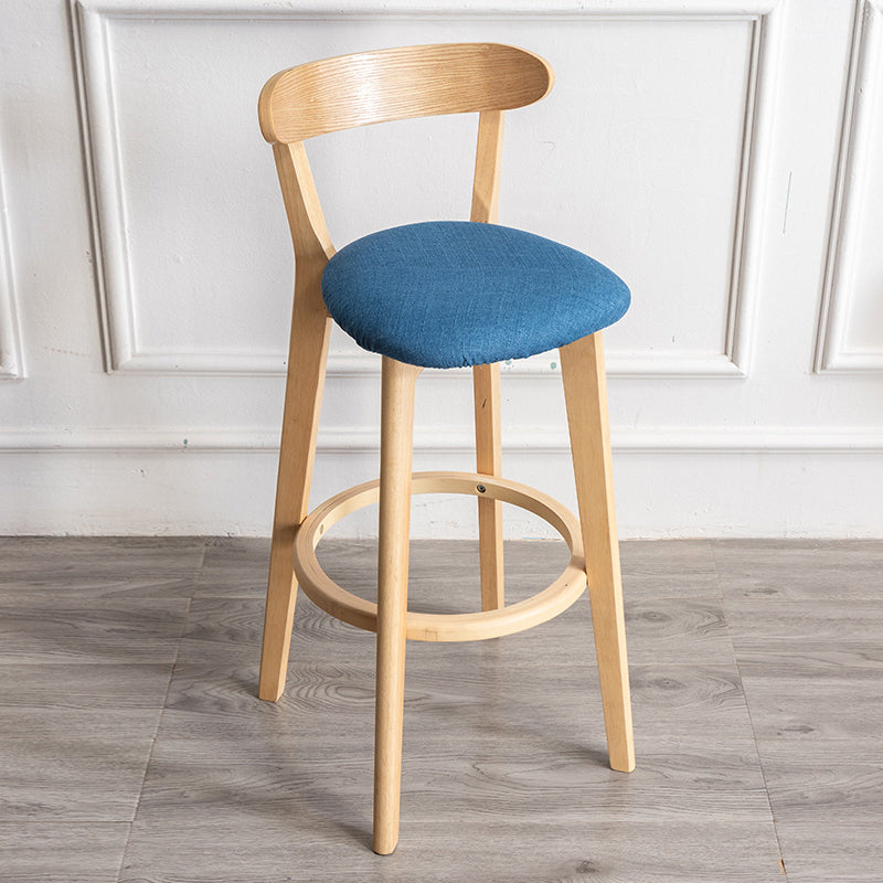 Contemporary Wood Dining Kitchen Room Armless Stool Low Back Bar Stool Dark Blue 1 Piece Clearhalo 'Bar Furniture' 'Bar Stools' 'bar_stools' 'furn' 'furn_bar_stools' 'Furniture' 'furniture_bar_stools' 'Kitchen & Dining Furniture' 4759375