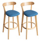 Contemporary Wood Dining Kitchen Room Armless Stool Low Back Bar Stool Dark Blue 2 Piece Set Clearhalo 'Bar Furniture' 'Bar Stools' 'bar_stools' 'furn' 'furn_bar_stools' 'Furniture' 'furniture_bar_stools' 'Kitchen & Dining Furniture' 4759376