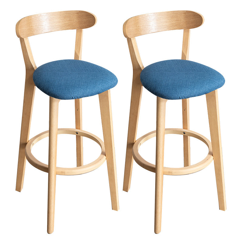 Contemporary Wood Dining Kitchen Room Armless Stool Low Back Bar Stool Dark Blue 2 Piece Set Clearhalo 'Bar Furniture' 'Bar Stools' 'bar_stools' 'furn' 'furn_bar_stools' 'Furniture' 'furniture_bar_stools' 'Kitchen & Dining Furniture' 4759376