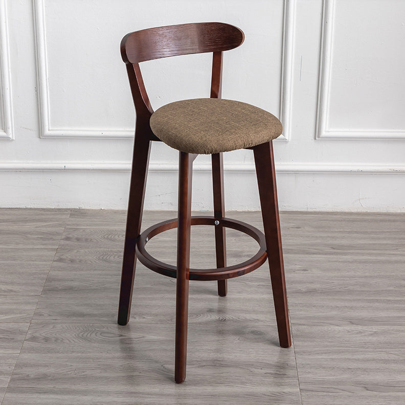Contemporary Wood Dining Kitchen Room Armless Stool Low Back Bar Stool Dark Brown 1 Piece Clearhalo 'Bar Furniture' 'Bar Stools' 'bar_stools' 'furn' 'furn_bar_stools' 'Furniture' 'furniture_bar_stools' 'Kitchen & Dining Furniture' 4759378