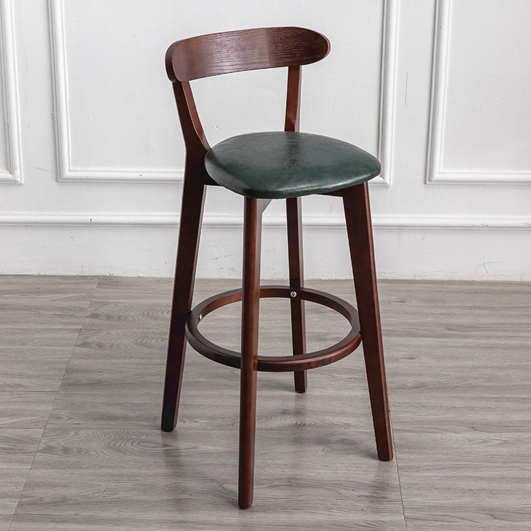 Contemporary Wood Dining Kitchen Room Armless Stool Low Back Bar Stool Blackish Green 1 Piece Clearhalo 'Bar Furniture' 'Bar Stools' 'bar_stools' 'furn' 'furn_bar_stools' 'Furniture' 'furniture_bar_stools' 'Kitchen & Dining Furniture' 4759381