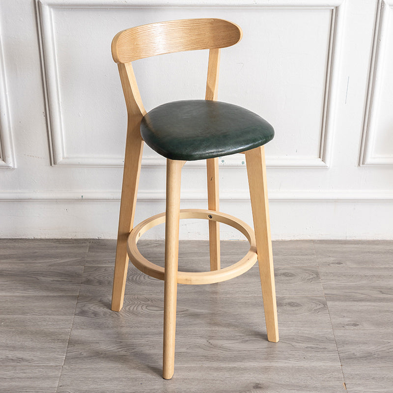 Contemporary Wood Dining Kitchen Room Armless Stool Low Back Bar Stool Avocado Green 1 Piece Clearhalo 'Bar Furniture' 'Bar Stools' 'bar_stools' 'furn' 'furn_bar_stools' 'Furniture' 'furniture_bar_stools' 'Kitchen & Dining Furniture' 4759384