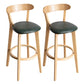 Contemporary Wood Dining Kitchen Room Armless Stool Low Back Bar Stool Avocado Green 2 Piece Set Clearhalo 'Bar Furniture' 'Bar Stools' 'bar_stools' 'furn' 'furn_bar_stools' 'Furniture' 'furniture_bar_stools' 'Kitchen & Dining Furniture' 4759385
