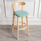 Contemporary Wood Dining Kitchen Room Armless Stool Low Back Bar Stool Mint Green 1 Piece Clearhalo 'Bar Furniture' 'Bar Stools' 'bar_stools' 'furn' 'furn_bar_stools' 'Furniture' 'furniture_bar_stools' 'Kitchen & Dining Furniture' 4759387