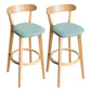 Contemporary Wood Dining Kitchen Room Armless Stool Low Back Bar Stool Mint Green 2 Piece Set Clearhalo 'Bar Furniture' 'Bar Stools' 'bar_stools' 'furn' 'furn_bar_stools' 'Furniture' 'furniture_bar_stools' 'Kitchen & Dining Furniture' 4759388