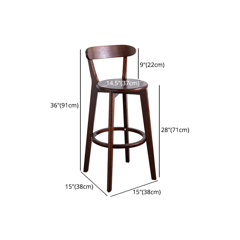 Contemporary Wood Dining Kitchen Room Armless Stool Low Back Bar Stool Clearhalo 'Bar Furniture' 'Bar Stools' 'bar_stools' 'furn' 'furn_bar_stools' 'Furniture' 'furniture_bar_stools' 'Kitchen & Dining Furniture' 4759392