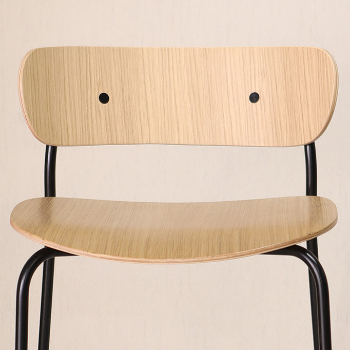 Modern Style Low Back Bar-stool Wooden Bar Stool with Metal Legs Clearhalo 'Bar Furniture' 'Bar Stools' 'bar_stools' 'furn' 'furn_bar_stools' 'Furniture' 'furniture_bar_stools' 'Kitchen & Dining Furniture' 4759404
