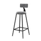 Scandinavian Low Back Footrest Barstool Matte Finish Velvet Counter Stool Clearhalo 'Bar Furniture' 'Bar Stools' 'bar_stools' 'furn' 'furn_bar_stools' 'Furniture' 'furniture_bar_stools' 'Kitchen & Dining Furniture' 4759421