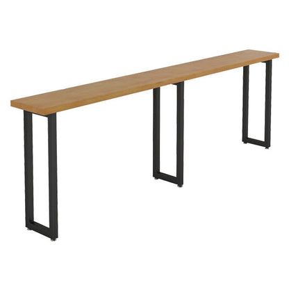 Solid Wood Bar Table Industrial Bar Dining Table with 3 Legs in Black Without Chairs Clearhalo 'Bar Furniture' 'Bar Tables' 'bar_tables' 'furn' 'furn_bar_tables' 'Furniture' 'furniture_bar_tables' 'Kitchen & Dining Furniture' 4759470