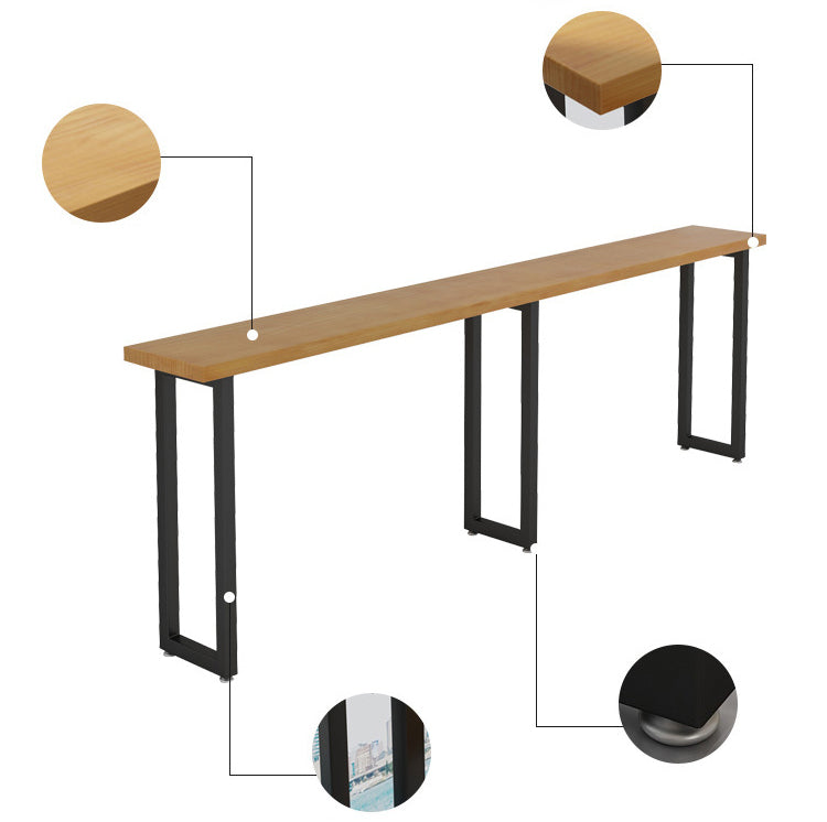 Solid Wood Bar Table Industrial Bar Dining Table with 3 Legs in Black Clearhalo 'Bar Furniture' 'Bar Tables' 'bar_tables' 'furn' 'furn_bar_tables' 'Furniture' 'furniture_bar_tables' 'Kitchen & Dining Furniture' 4759471