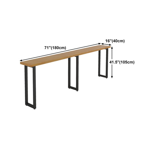 Solid Wood Bar Table Industrial Bar Dining Table with 3 Legs in Black Clearhalo 'Bar Furniture' 'Bar Tables' 'bar_tables' 'furn' 'furn_bar_tables' 'Furniture' 'furniture_bar_tables' 'Kitchen & Dining Furniture' 4759472