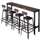 Solid Wood Bar Dining Table Industrial Bar Table with Trestle Base in Black Clearhalo 'Bar Furniture' 'Bar Tables' 'bar_tables' 'furn' 'furn_bar_tables' 'Furniture' 'furniture_bar_tables' 'Kitchen & Dining Furniture' 4759523