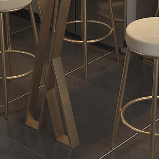 Stone Bar Counter Traditional Luxury Bar Counter with Double Pedestal Base Clearhalo 'Bar Furniture' 'Bar Tables' 'bar_tables' 'furn' 'furn_bar_tables' 'Furniture' 'furniture_bar_tables' 'Kitchen & Dining Furniture' 4759558