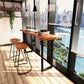 Rectangle Bar Dining Table Contemporary Bar Table with Sled Base 47.2"L x 17.7"W x 41.3"H Without Chairs Clearhalo 'Bar Furniture' 'Bar Tables' 'bar_tables' 'furn' 'furn_bar_tables' 'Furniture' 'furniture_bar_tables' 'Kitchen & Dining Furniture' 4759604