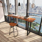 Rectangle Bar Dining Table Contemporary Bar Table with Sled Base 55.1"L x 17.7"W x 41.3"H Without Chairs Clearhalo 'Bar Furniture' 'Bar Tables' 'bar_tables' 'furn' 'furn_bar_tables' 'Furniture' 'furniture_bar_tables' 'Kitchen & Dining Furniture' 4759605