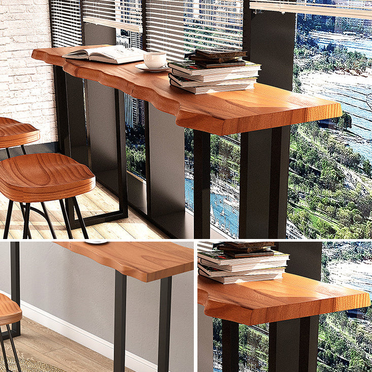 Rectangle Bar Dining Table Contemporary Bar Table with Sled Base Clearhalo 'Bar Furniture' 'Bar Tables' 'bar_tables' 'furn' 'furn_bar_tables' 'Furniture' 'furniture_bar_tables' 'Kitchen & Dining Furniture' 4759609