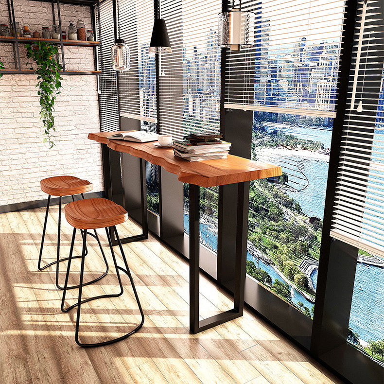 Rectangle Bar Dining Table Contemporary Bar Table with Sled Base Clearhalo 'Bar Furniture' 'Bar Tables' 'bar_tables' 'furn' 'furn_bar_tables' 'Furniture' 'furniture_bar_tables' 'Kitchen & Dining Furniture' 4759610