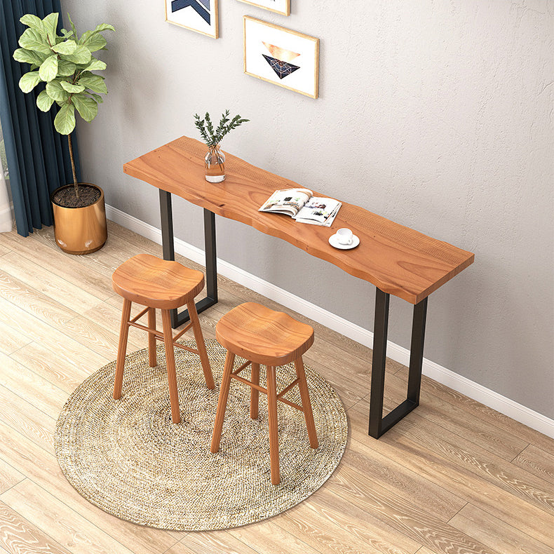 Rectangle Bar Dining Table Contemporary Bar Table with Sled Base Clearhalo 'Bar Furniture' 'Bar Tables' 'bar_tables' 'furn' 'furn_bar_tables' 'Furniture' 'furniture_bar_tables' 'Kitchen & Dining Furniture' 4759612