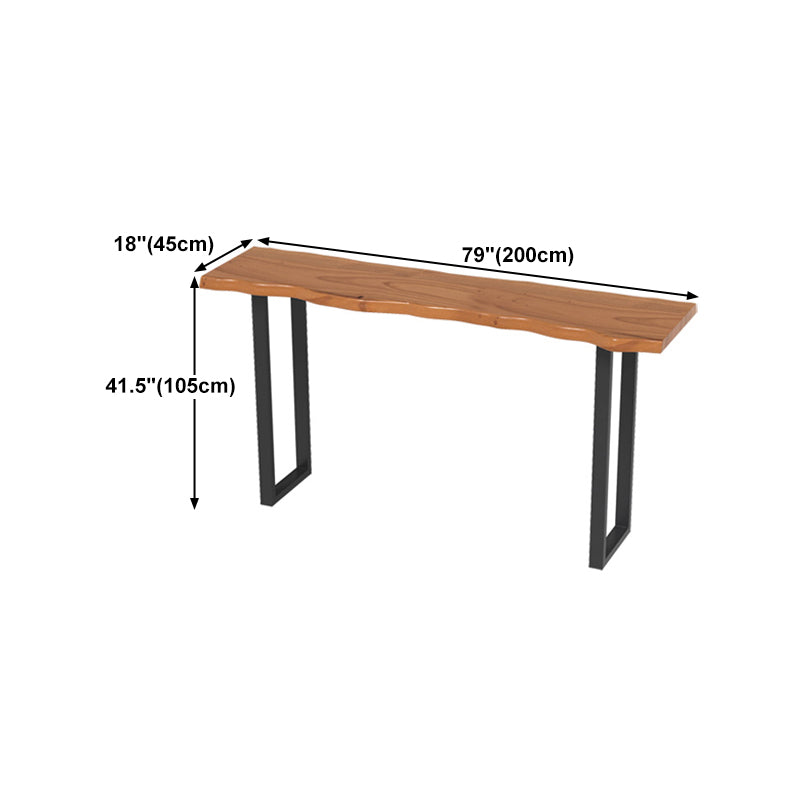 Rectangle Bar Dining Table Contemporary Bar Table with Sled Base Clearhalo 'Bar Furniture' 'Bar Tables' 'bar_tables' 'furn' 'furn_bar_tables' 'Furniture' 'furniture_bar_tables' 'Kitchen & Dining Furniture' 4759618