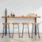 Solid Wood Bar Dining Table Industrial Bar Dining Table with Sled Base in Black 47.2"L x 23.6"W x 41.3"H Without Chairs Clearhalo 'Bar Furniture' 'Bar Tables' 'bar_tables' 'furn' 'furn_bar_tables' 'Furniture' 'furniture_bar_tables' 'Kitchen & Dining Furniture' 4759622