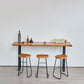 Solid Wood Bar Dining Table Industrial Bar Dining Table with Sled Base in Black 63"L x 17.7"W x 41.3"H Without Chairs Clearhalo 'Bar Furniture' 'Bar Tables' 'bar_tables' 'furn' 'furn_bar_tables' 'Furniture' 'furniture_bar_tables' 'Kitchen & Dining Furniture' 4759624
