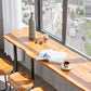 Solid Wood Bar Dining Table Industrial Bar Dining Table with Sled Base in Black Clearhalo 'Bar Furniture' 'Bar Tables' 'bar_tables' 'furn' 'furn_bar_tables' 'Furniture' 'furniture_bar_tables' 'Kitchen & Dining Furniture' 4759630
