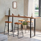 Solid Wood Bar Dining Table Industrial Bar Dining Table with Sled Base in Black Clearhalo 'Bar Furniture' 'Bar Tables' 'bar_tables' 'furn' 'furn_bar_tables' 'Furniture' 'furniture_bar_tables' 'Kitchen & Dining Furniture' 4759634