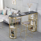 Rectangle Stone Bar Dining Table Traditional Luxury Bar Table with Sled Base Clearhalo 'Bar Furniture' 'Bar Tables' 'bar_tables' 'furn' 'furn_bar_tables' 'Furniture' 'furniture_bar_tables' 'Kitchen & Dining Furniture' 4759665