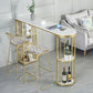 Rectangle Stone Bar Dining Table Traditional Luxury Bar Table with Sled Base Clearhalo 'Bar Furniture' 'Bar Tables' 'bar_tables' 'furn' 'furn_bar_tables' 'Furniture' 'furniture_bar_tables' 'Kitchen & Dining Furniture' 4759667