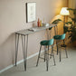 Stone Bar Dining Table Industrial Bar Dining Table with 4 Black Legs 63"L x 15.7"W x 41.3"H Grey Without Chairs Clearhalo 'Bar Furniture' 'Bar Tables' 'bar_tables' 'furn' 'furn_bar_tables' 'Furniture' 'furniture_bar_tables' 'Kitchen & Dining Furniture' 4759678