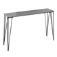 Stone Bar Dining Table Industrial Bar Dining Table with 4 Black Legs Grey Without Chairs Clearhalo 'Bar Furniture' 'Bar Tables' 'bar_tables' 'furn' 'furn_bar_tables' 'Furniture' 'furniture_bar_tables' 'Kitchen & Dining Furniture' 4759679