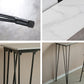 Stone Bar Dining Table Industrial Bar Dining Table with 4 Black Legs Clearhalo 'Bar Furniture' 'Bar Tables' 'bar_tables' 'furn' 'furn_bar_tables' 'Furniture' 'furniture_bar_tables' 'Kitchen & Dining Furniture' 4759680