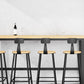 Pine Wood Bar Table Industrial Bar Dining Table with Trestle Base in Black Clearhalo 'Bar Furniture' 'Bar Tables' 'bar_tables' 'furn' 'furn_bar_tables' 'Furniture' 'furniture_bar_tables' 'Kitchen & Dining Furniture' 4759725