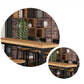 Pine Wood Bar Table Industrial Bar Dining Table with Trestle Base in Black Clearhalo 'Bar Furniture' 'Bar Tables' 'bar_tables' 'furn' 'furn_bar_tables' 'Furniture' 'furniture_bar_tables' 'Kitchen & Dining Furniture' 4759728