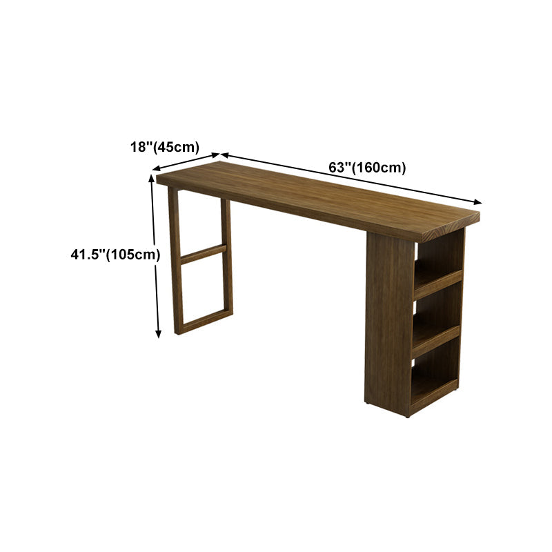 Rectangle Wood Bar Dining Table Contemporary Bar Table with Sled Base Clearhalo 'Bar Furniture' 'Bar Tables' 'bar_tables' 'furn' 'furn_bar_tables' 'Furniture' 'furniture_bar_tables' 'Kitchen & Dining Furniture' 4759752