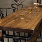 Pine Wood Bar Table Industrial Bar Dining Table with Trestle Base in Black Clearhalo 'Bar Furniture' 'Bar Tables' 'bar_tables' 'furn' 'furn_bar_tables' 'Furniture' 'furniture_bar_tables' 'Kitchen & Dining Furniture' 4759765