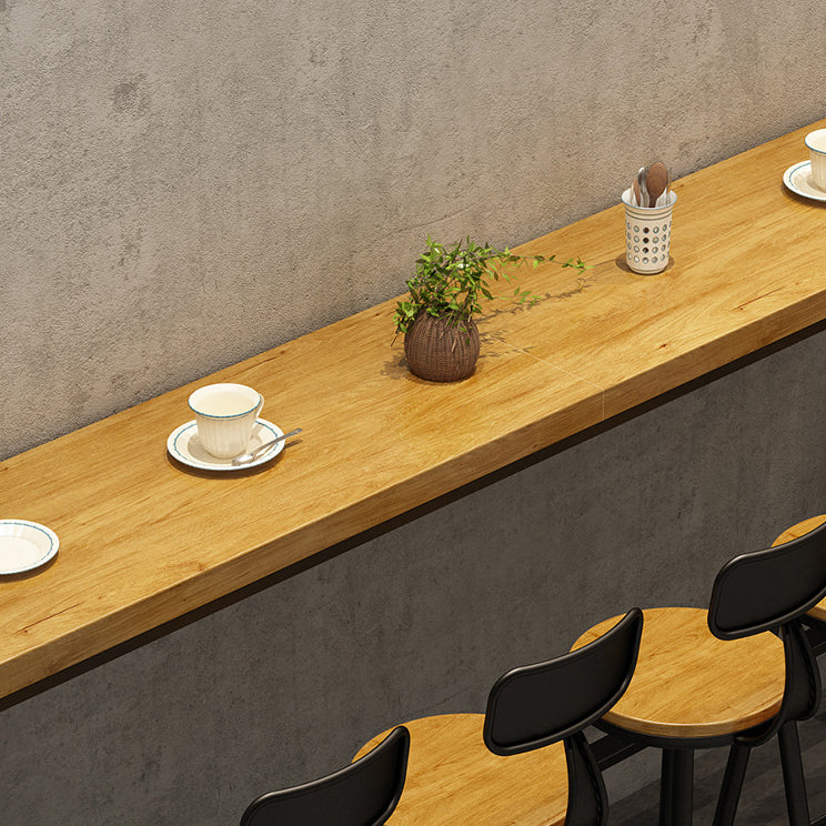 Pine Wood Bar Dining Table Industrial Bar Dining Table with Trestle Base in Black Clearhalo 'Bar Furniture' 'Bar Tables' 'bar_tables' 'furn' 'furn_bar_tables' 'Furniture' 'furniture_bar_tables' 'Kitchen & Dining Furniture' 4759786