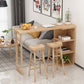 Pine Wood Bar Dining Table Modern Bar Dining Table with Sled Base Natural Without Chairs Clearhalo 'Bar Furniture' 'Bar Tables' 'bar_tables' 'furn' 'furn_bar_tables' 'Furniture' 'furniture_bar_tables' 'Kitchen & Dining Furniture' 4759801