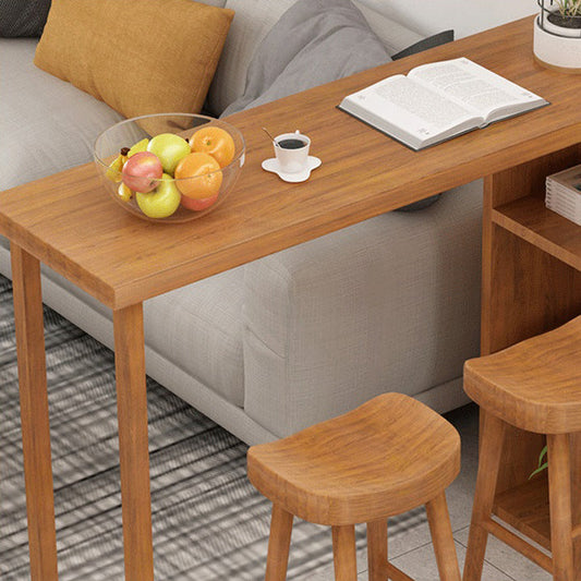 Pine Wood Bar Dining Table Modern Bar Dining Table with Sled Base Clearhalo 'Bar Furniture' 'Bar Tables' 'bar_tables' 'furn' 'furn_bar_tables' 'Furniture' 'furniture_bar_tables' 'Kitchen & Dining Furniture' 4759806