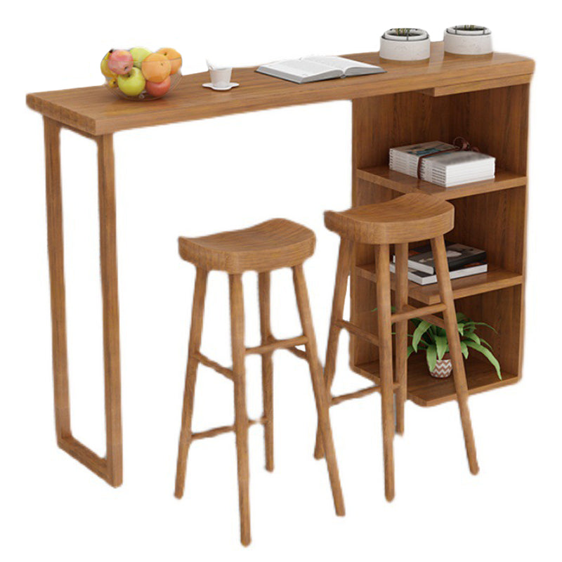 Pine Wood Bar Dining Table Modern Bar Dining Table with Sled Base Clearhalo 'Bar Furniture' 'Bar Tables' 'bar_tables' 'furn' 'furn_bar_tables' 'Furniture' 'furniture_bar_tables' 'Kitchen & Dining Furniture' 4759808